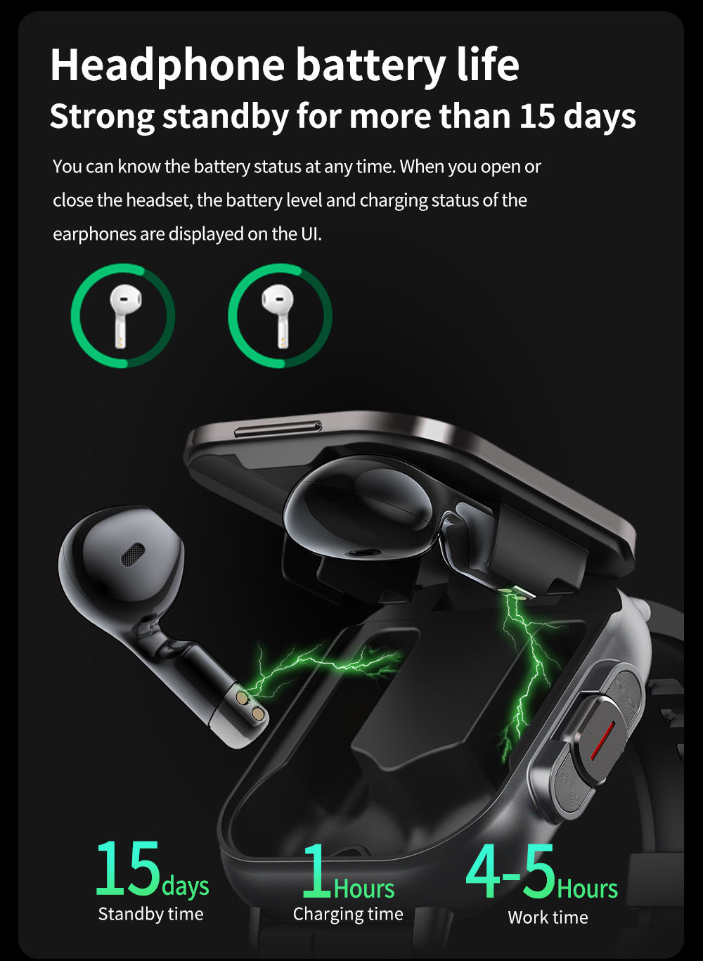 2-In-1 Smart Watch & Wireless Earbuds – NFC, HD Screen, Health Monitoring