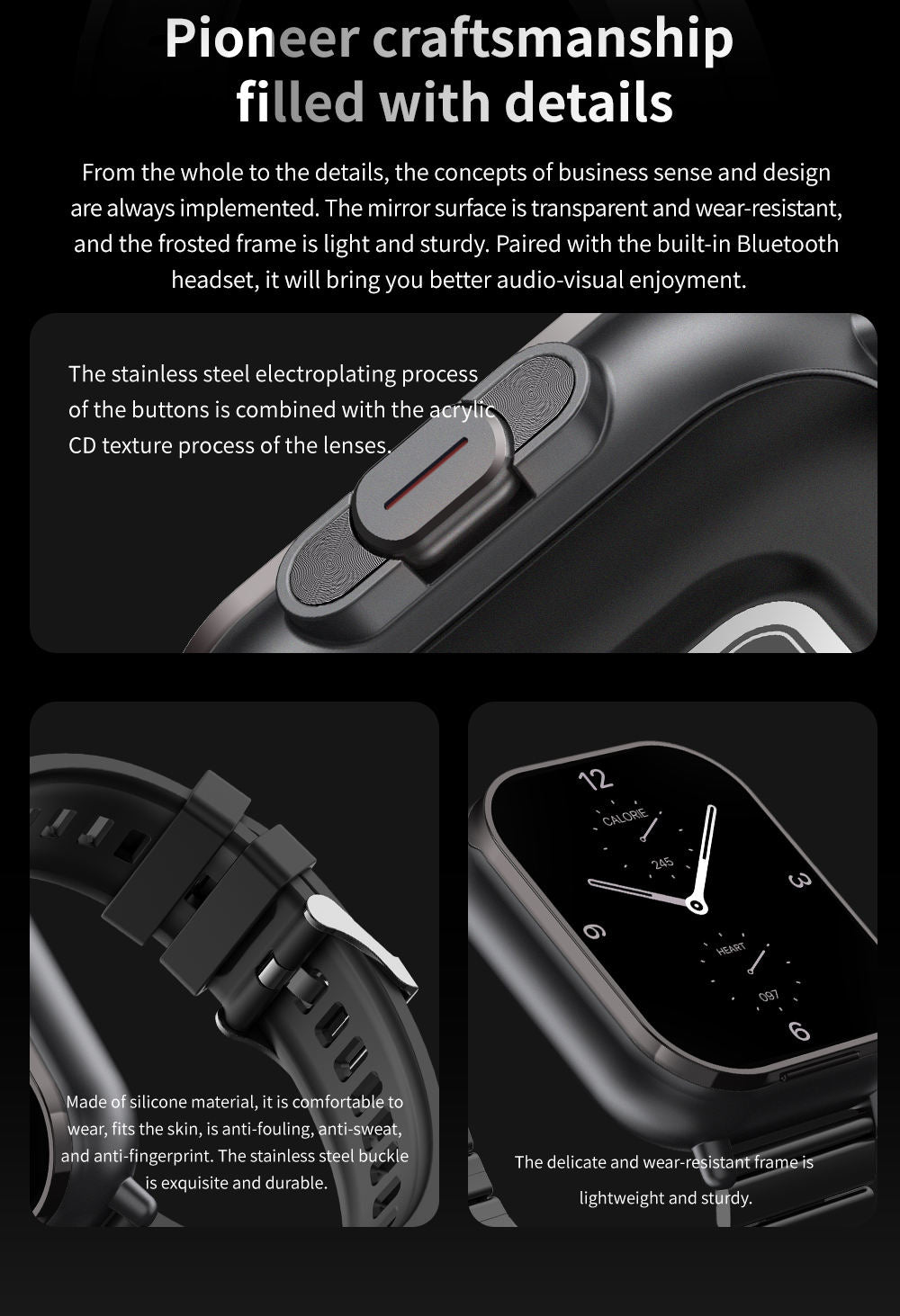 2-In-1 Smart Watch & Wireless Earbuds – NFC, HD Screen, Health Monitoring