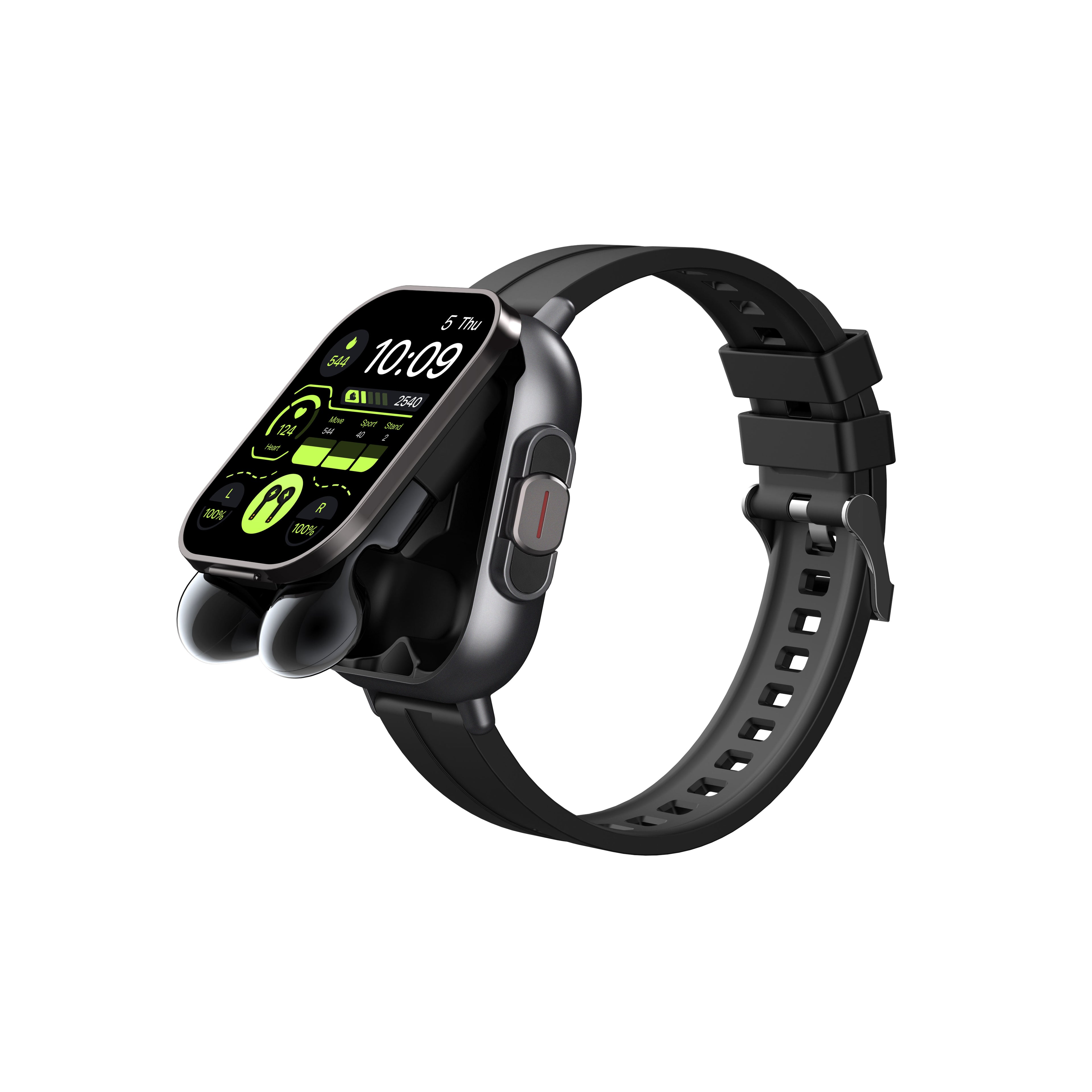 Smart watch showing health monitoring heart rate screen