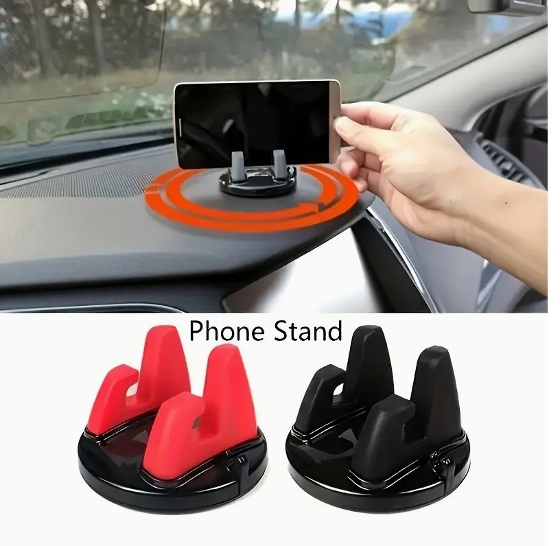 360° Rotatable Car Phone Holder – Anti-Slip Dashboard Mount for All Smartphones